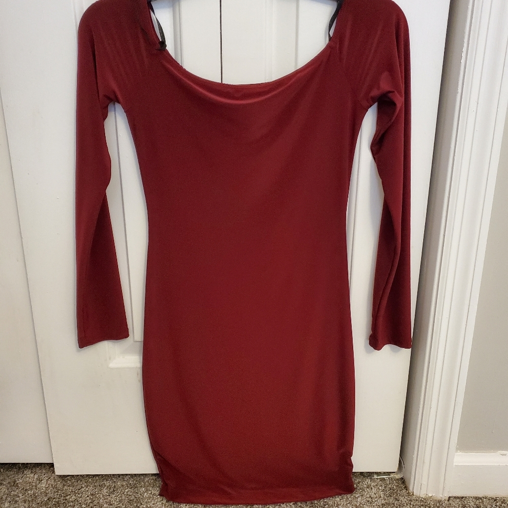 Burgundy Bodycon Dress